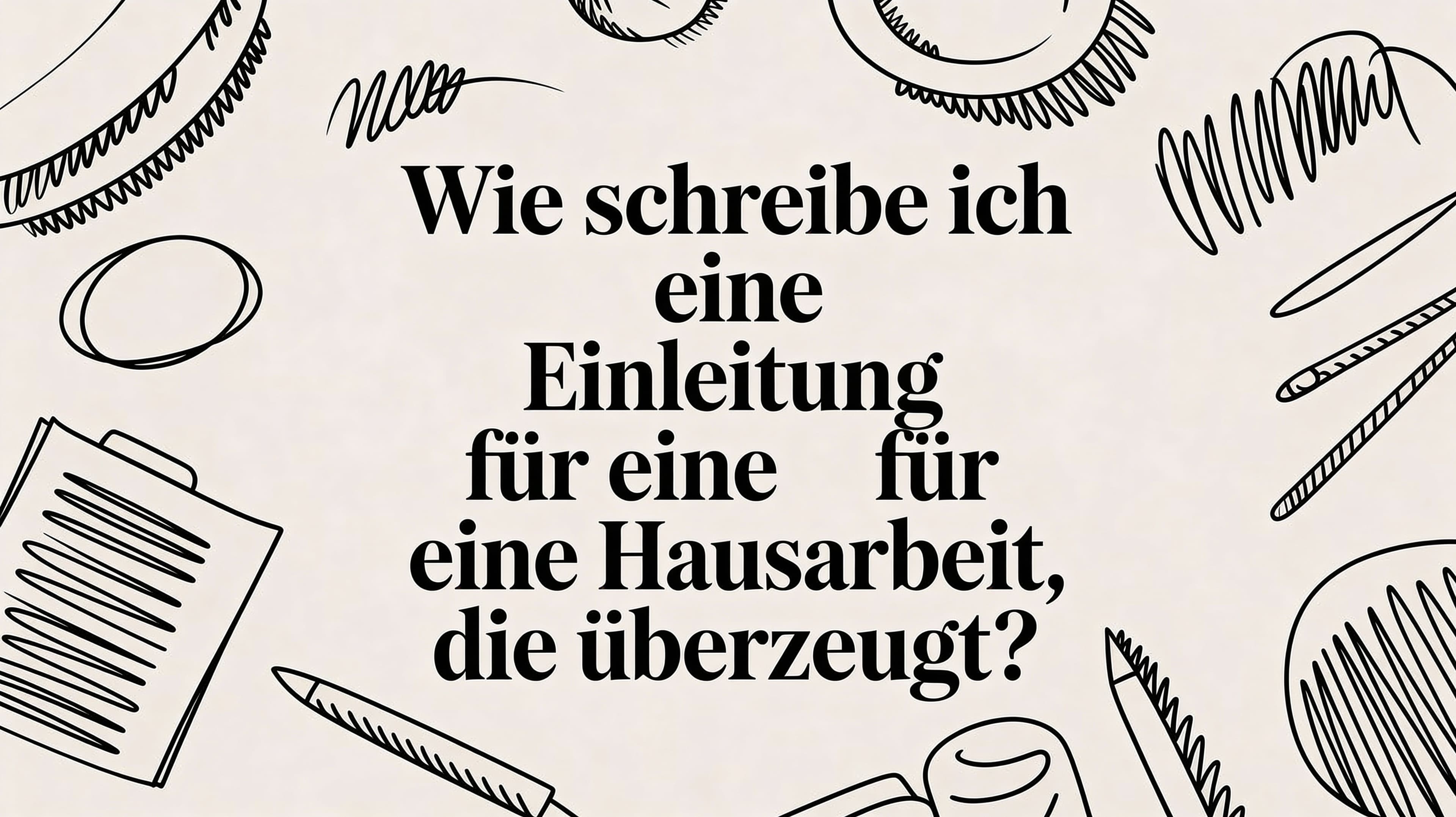 Wie schreibe ich eine einleitung hausarbeit die überzeugt