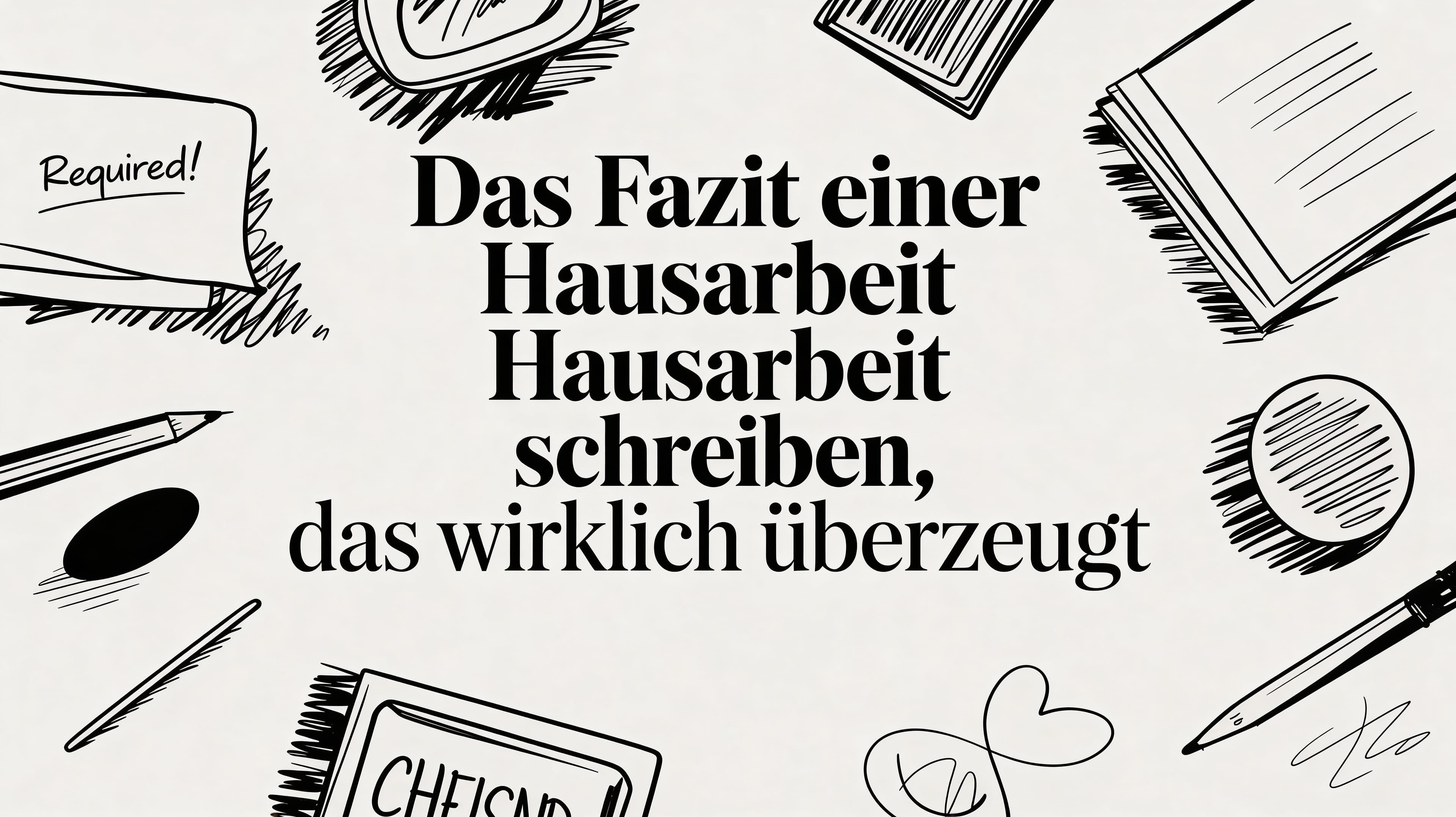 Das fazit einer hausarbeit schreiben das wirklich überzeugt