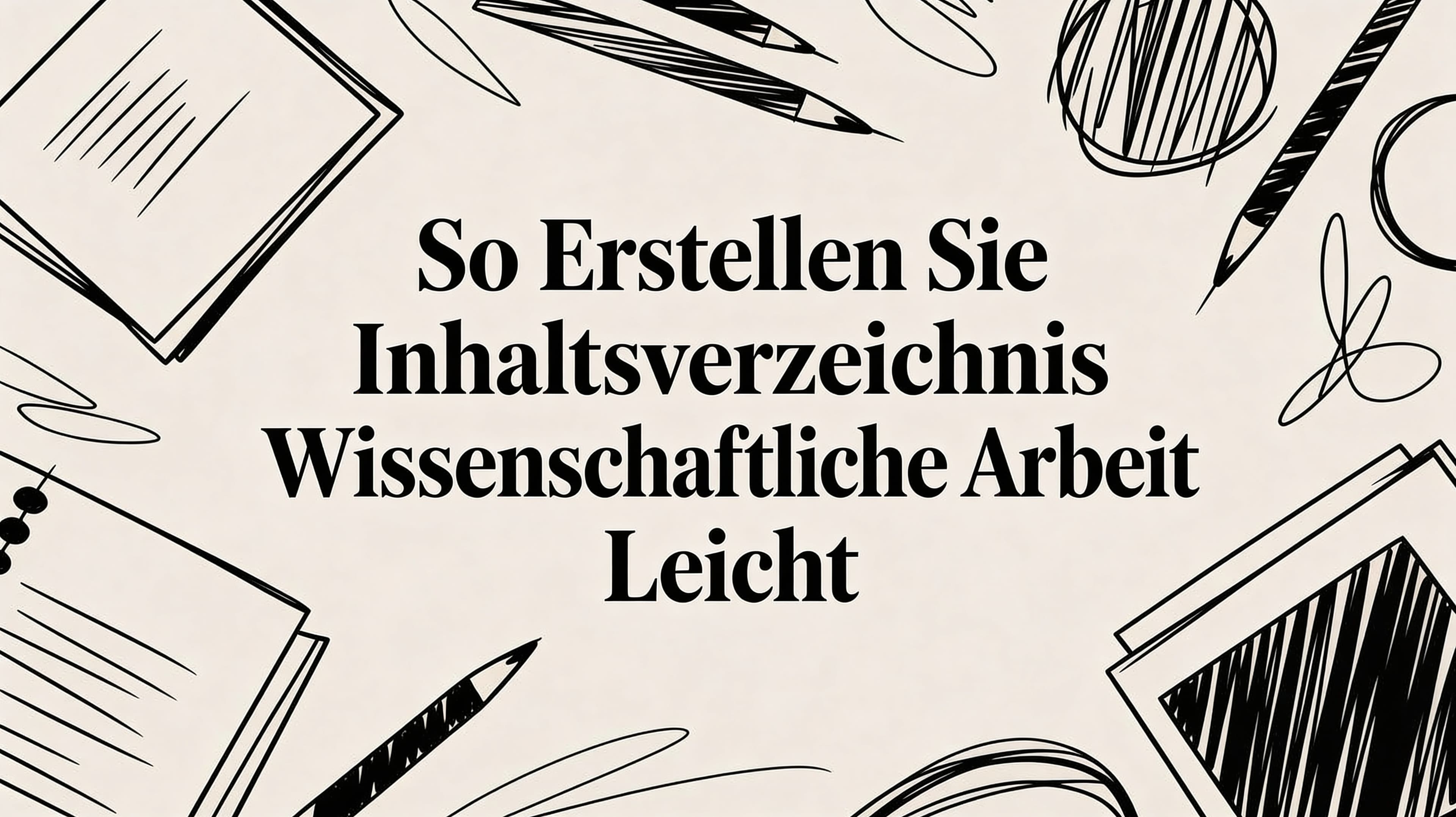 So erstellen Sie inhaltsverzeichnis wissenschaftliche arbeit leicht