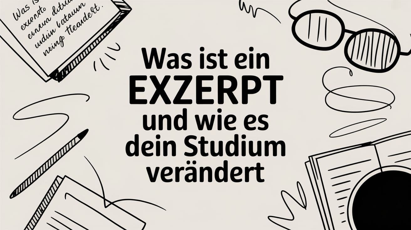 Was ist ein exzerpt und wie es dein studium verändert