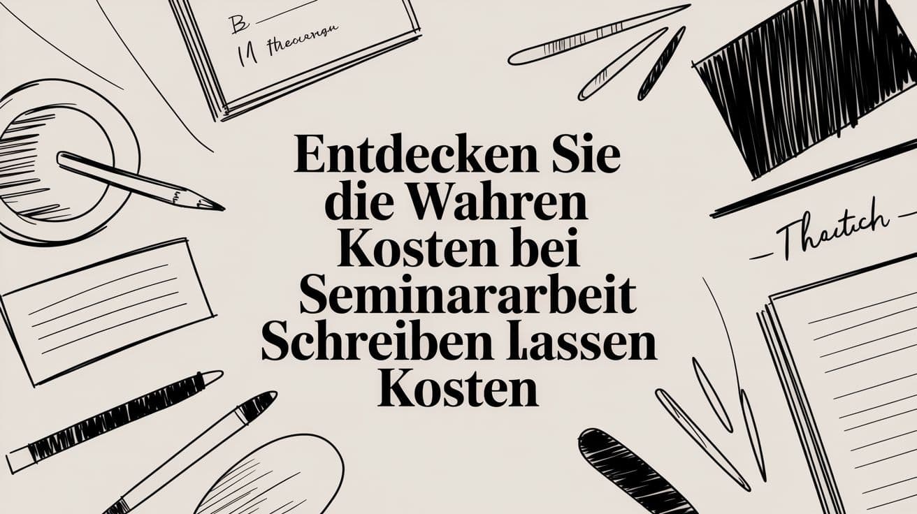 Entdecken Sie die wahren Kosten bei seminararbeit schreiben lassen kosten