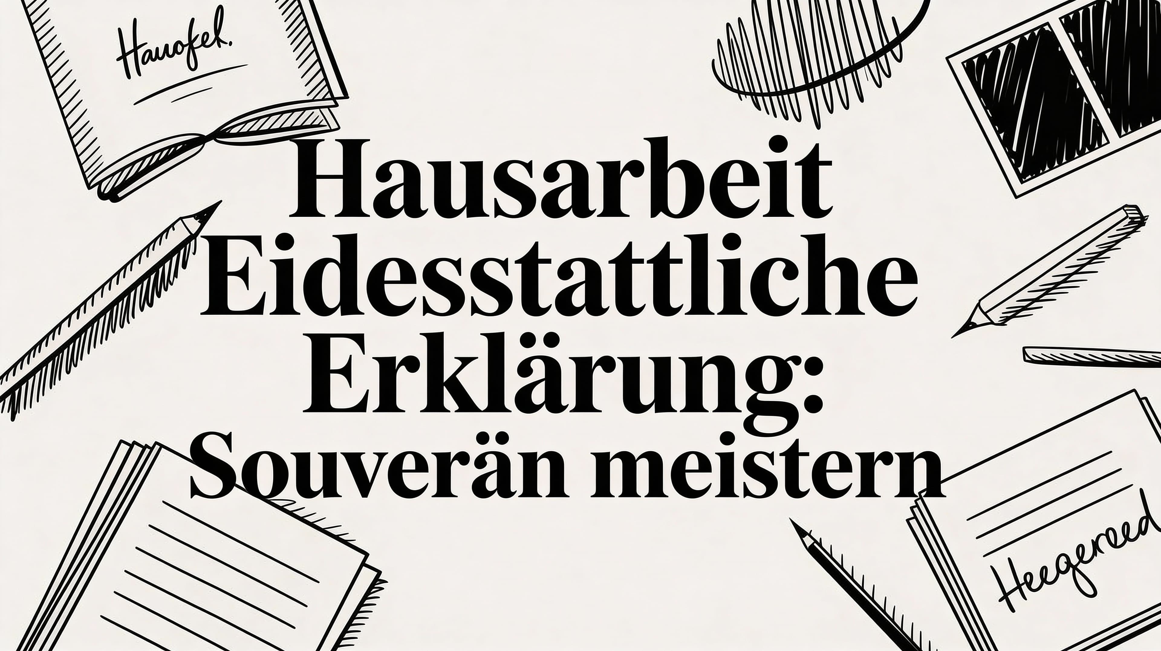 Hausarbeit eidesstattliche erklärung: souverän meistern