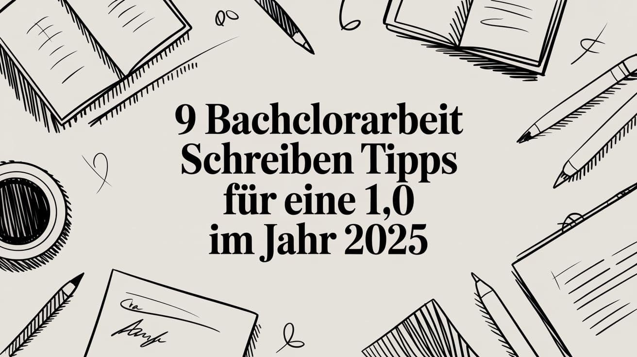 9 Bachelorarbeit schreiben Tipps für eine 1,0 im Jahr 2025
