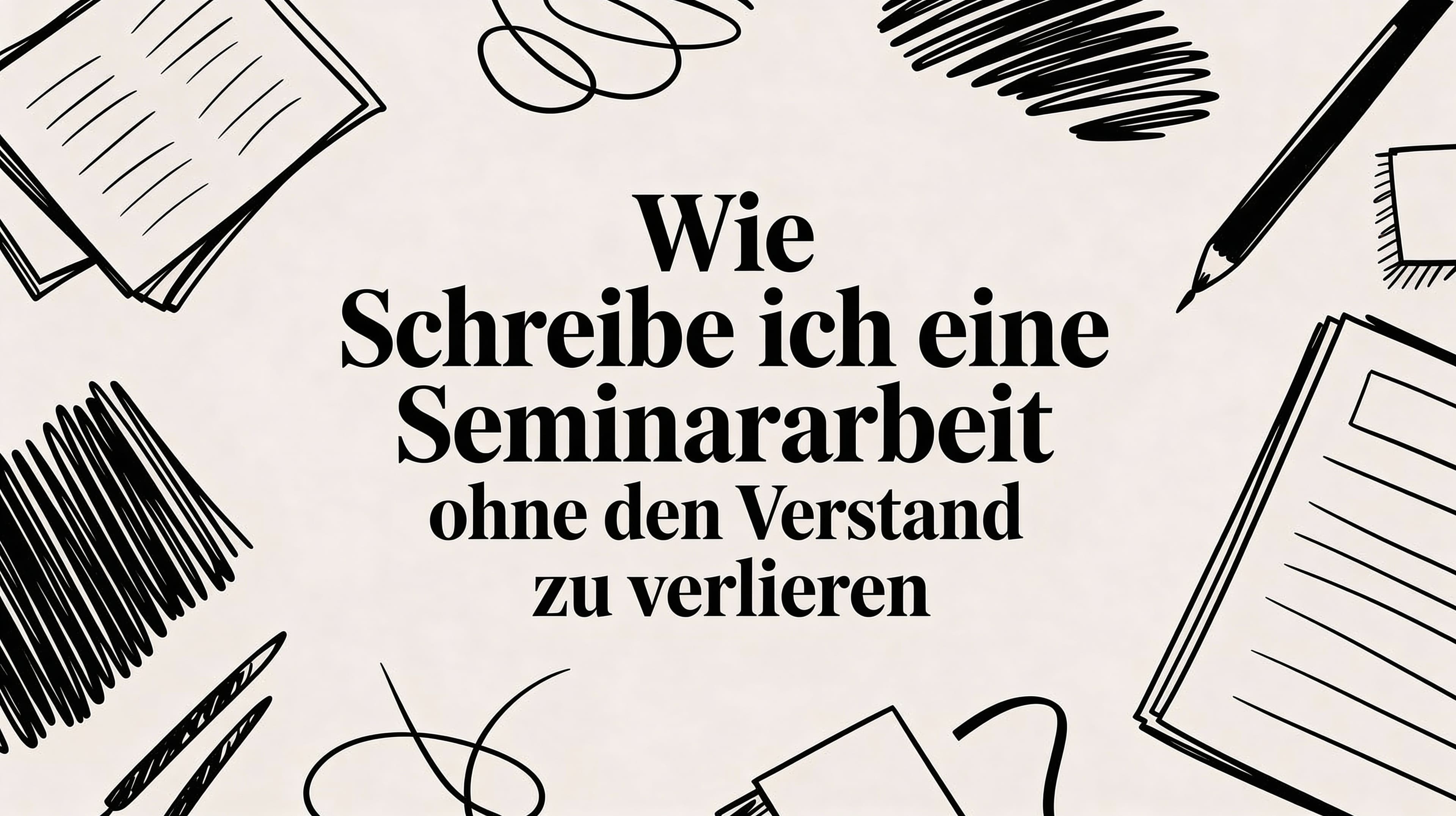 Wie schreibe ich eine Seminararbeit ohne den Verstand zu verlieren